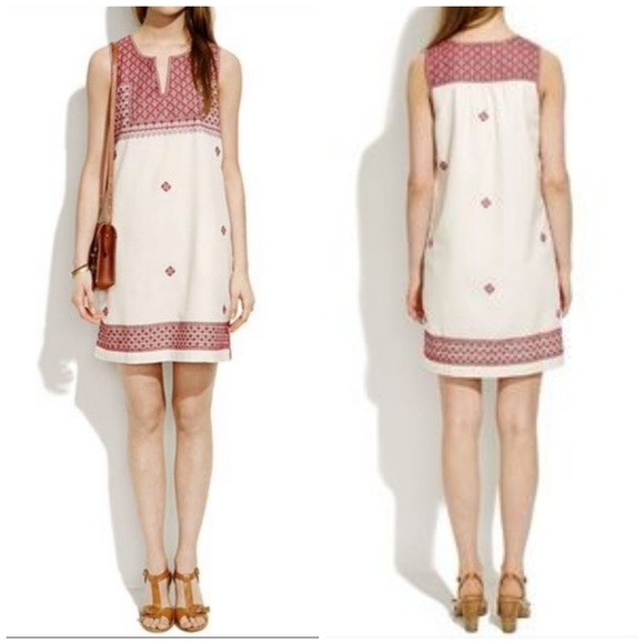 Madewell Stitch Mosaic Shift Dress - Picture 1 of 8